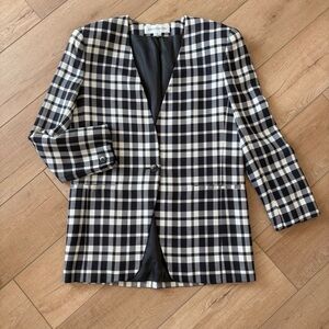 JONES NEW YORK Plaid Blazer 10